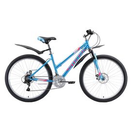 Велосипед женский Stark Luna 26.1 D 26" 2020, Вариант УТ-00171578: Рама: 14,5" (Рост: 135 - 155 см), Цвет: голубой/розовый/серебристый, изображение  - НаВелосипеде.рф