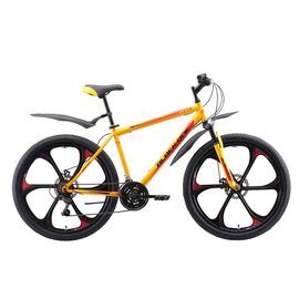 Горный велосипед Black One Onix D FW 26" 2020, Вариант УТ-00166514: Рама: 16" (Рост: 150 - 165 см), Цвет: жёлтый/чёрный/красный, изображение  - НаВелосипеде.рф