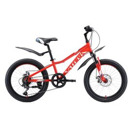 Детский велосипед Stark Rocket 20.1 D 20" 2020, Вариант УТ-00164771: Рама: one size (Рост: 130 - 155 см), Цвет: красный/белый/серый, изображение  - НаВелосипеде.рф