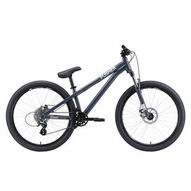 Горный велосипед Stark Pusher 1 26" 2020, Вариант УТ-00164770: Рама: S (Рост: 145 - 165 см), Цвет: серый/серебристый, изображение  - НаВелосипеде.рф
