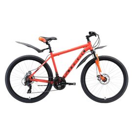 Горный велосипед Stark Indy 26.1 D Shimano 26" 2020, H000016307, Вариант УТ-00164769: Рама: 16" (Рост: 150 - 165 см), Цвет: оранжевый/белый/чёрный, изображение  - НаВелосипеде.рф