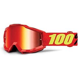 Очки велосипедные 100% Accuri Saarinen, Mirror Silver Lens, красный, 50210-203-02, изображение  - НаВелосипеде.рф
