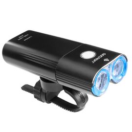 Фонарь передний GACIRON V9DP-1800, 1800lm, 2 диода, 6 режимов, Li-аккумулятор, USB, черный,120гр, V9D-1800, изображение  - НаВелосипеде.рф