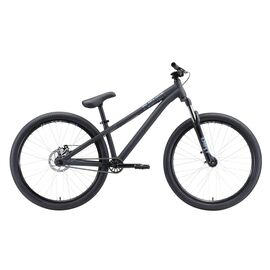 Горный велосипед Stark Pusher 2 26" 2020, Вариант УТ-00166517: Рама: S (Рост: 145 - 165 см), Цвет: черный/серый, изображение  - НаВелосипеде.рф