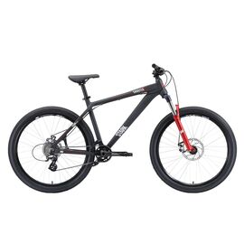 Горный велосипед Stark Shooter 2 26" 2020, H000014182, Вариант УТ-00164774: Рама: 18" (Рост: 165 - 178 см), Цвет: черный/белый/красный, изображение  - НаВелосипеде.рф