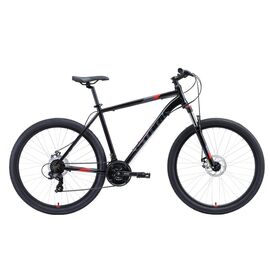 Горный велосипед Stark Hunter 27.2 D 27.5" 2020, Вариант УТ-00159532: Рама: 18" (Рост: 165 - 178 см), Цвет: чёрный/серый/красный, изображение  - НаВелосипеде.рф