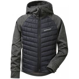 Куртка подростковая Didriksons TOVIK GS HYBRID HOODIE, черный, 502923, Вариант УТ-00173226: Размер: 140, изображение  - НаВелосипеде.рф