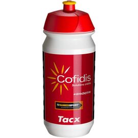 Фляга велосипедная Tacx Pro Teams Cofidis, 500 мл, бело-красный, T5749.09, изображение  - НаВелосипеде.рф