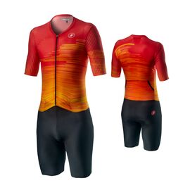 Комбинезон для триатлона Castelli PR SPEED SUIT, красный/оранжевый/черный, 8620091, Вариант УТ-00173409: Размер: L, изображение  - НаВелосипеде.рф