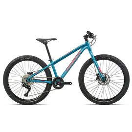 Подростковый велосипед Orbea MX Team Disc 24" 2020, Вариант УТ-00171902: Рост: 135-155см. Цвет: голубой/красный, изображение  - НаВелосипеде.рф
