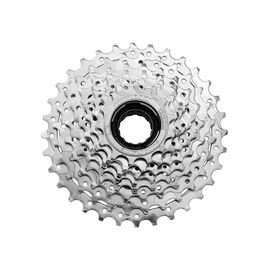 Трещотка велосипедная SunRace MFE60, 8-speed, 13-32T, сталь, chrome, А235953-1, изображение  - НаВелосипеде.рф