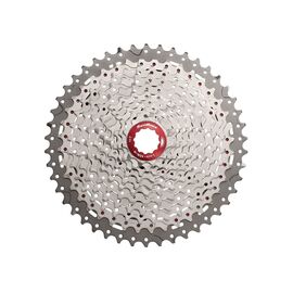 Кассета велосипедная SunRace MX8 11S, 11-46T, Metallic Silver, CSMX8.EAZR.XS1, изображение  - НаВелосипеде.рф