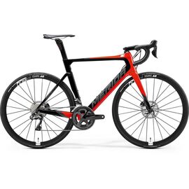 Шоссейный велосипед Merida Reacto Disc 7000-E, 2020, Вариант УТ-00174810: Рама: L (56cm) (Рост: 178-187 см), Цвет:  GlossyRed/Black , изображение  - НаВелосипеде.рф