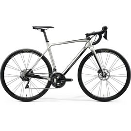 Шоссейный велосипед Merida Mission Road 4000 28" 2020, Вариант УТ-00174271: Рама: L (56 cm) (Рост: 181-192 см), Цвет: MattTitan/Black , изображение  - НаВелосипеде.рф