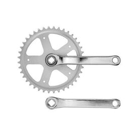 Система шатунов велосипедная Vinca Sport CW 47, 36Т, 165 мм, под квадрат, 9/16", сталь, серебристый, CW 47 (165/36), изображение  - НаВелосипеде.рф