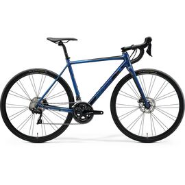 Шоссейный велосипед Merida Mission Road 400 28" 2020, Вариант УТ-00177215: Рама: M(53cm) (Рост: 173-185 см), Цвет: SilkOceanBlue/Black , изображение  - НаВелосипеде.рф