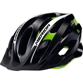 Велошлем Merida Team MTB, Glossy Team Black/ Green, 2277006946, Вариант УТ-00177050: Размер: 55-59 см, изображение  - НаВелосипеде.рф