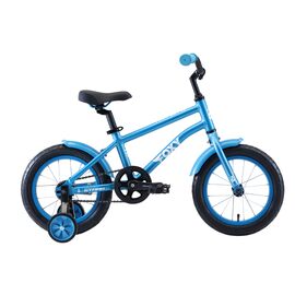 Детский велосипед Stark Foxy Boy 14" 2020, Вариант УТ-00175576: Рама: one size (Рост: 100-115 см), Цвет: голубой/белый, изображение  - НаВелосипеде.рф