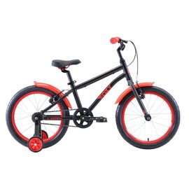 Детский велосипед Stark Foxy Boy 18" 2020, Вариант УТ-00175578: Рама: one size (Рост: 100-125 см), Цвет: чёрный/красный, изображение  - НаВелосипеде.рф