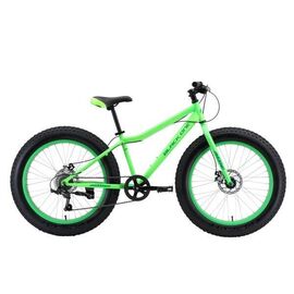 Подростковый велосипед Black One Monster D 24" 2020, Вариант УТ-00174369: Возраст: 9-13 лет (Рост: 130-155 см), Цвет: неоновый зелёный/зелёный, изображение  - НаВелосипеде.рф