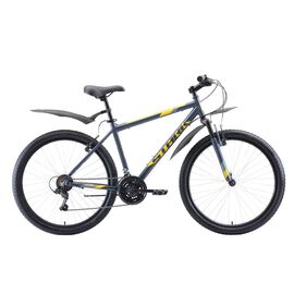 Горный велосипед Stark Outpost 26.1 V, 2020, Вариант УТ-00174385: Рама:16" (Рост: 150-165 см), Цвет: серый/жёлтый, изображение  - НаВелосипеде.рф