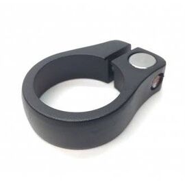 Хомут подседельного велоштыря QBEST, одноболтовый, с гайкой, 34,9 мм, черный, QBC-818_34,9, изображение  - НаВелосипеде.рф