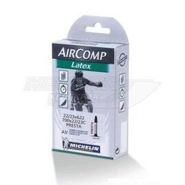 Камера велосипедная MICHELIN LATEX AIRCOMP C4, 26"x1,9"/2,2" (47*57-559), латексная, автониппель, в упаковке, MIC_598474, изображение  - НаВелосипеде.рф