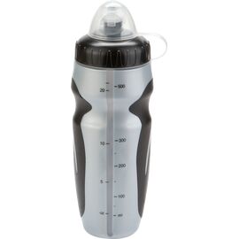 Фляга велосипедная STELS CB-15027W, 600 мл, серебристо-чёрная, 550031, изображение  - НаВелосипеде.рф