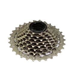 Кассета велосипедная 8 скоростей, зубья 11-30, сталь, никелированная, MTB-CS-8-30, изображение  - НаВелосипеде.рф