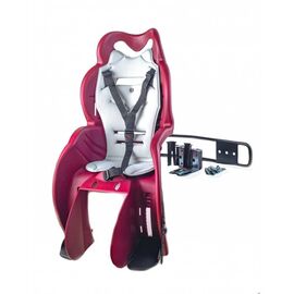 Детское велокресло Vinca Sport, на подседельную трубу, темно-красное с накладкой-metallic, 22 кг, Италия, HTP 930 Sanbas, изображение  - НаВелосипеде.рф