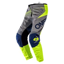 Велоштаны подростковые O'Neal Element Pant FACTOR, gray/blue/neon yellow, E010-2020, Вариант УТ-00173816: Размер: 20 (4/5), изображение  - НаВелосипеде.рф