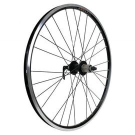 Колесо велосипедное 26" TRIX, задний, AL, двойной, Disk, 8-10 скоростей, QR, промподшипник, D-17 (26) black/об.лента, изображение  - НаВелосипеде.рф