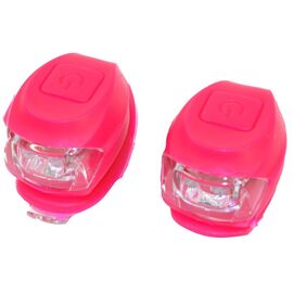 Комплект фонарей Vinca sport VL 267-2B, передние, 2 режима работы, розовый корпус, VL 267-2B pink, изображение  - НаВелосипеде.рф