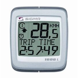 Велокомьютер SIGMA BC 1606 L, беспроводной, серый, 06160, изображение  - НаВелосипеде.рф