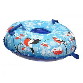 Санки-ватрушка Vinca Sport, диаметр - 80см, "снегирь", низ ПВХ, верх ткань Oxford Print, плотность ПВХ 650г/м2, изображение  - НаВелосипеде.рф