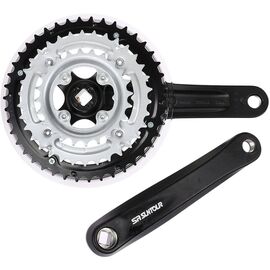 Система шатунов велосипедная SUNTOUR, XCE-T312PB, 42/34/24Т, 175 мм, алюминий, с защитой, чёрный, CW14-XCE-T312PB, изображение  - НаВелосипеде.рф