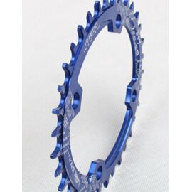 Звезда велосипедная Garbaruk, передняя, 104 BCD Round 34T Blue, 5907441517027, изображение  - НаВелосипеде.рф