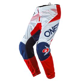 Велоштаны подростковые O'Neal Element Pant FACTOR, white/blue/red, E010-2118, Вариант УТ-00173819: Размер: 18 (2/3), изображение  - НаВелосипеде.рф