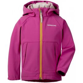 Куртка детская Didriksons POGGIN KIDS SOFTSHELL JKT, неоновый розовый, 502632, Вариант УТ-00174904: Размер: 100, изображение  - НаВелосипеде.рф