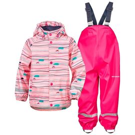 Костюм детский Didriksons SLASKEMAN KIDS PR SET, ярко-розовые полоски, 503090, Вариант УТ-00176138: Размер: 100, изображение  - НаВелосипеде.рф