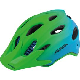 Велошлем детский Alpina Carapax Jr. Flash, зелено-синий, 2019, Вариант УТ-00162313: Размер: 51-56 см, изображение  - НаВелосипеде.рф