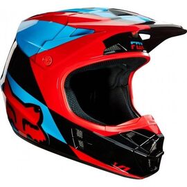 Велошлем Fox V1 Mako Helmet, Blue/Red, 16003-149, Вариант УТ-00080420: Размер: XL (61-62cm), изображение  - НаВелосипеде.рф