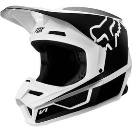 Велошлем подростковый Fox V1 Przm Youth Helmet, Black/White, 2019, 20084-018, Вариант УТ-00104031: Размер: L 51-52cm, изображение  - НаВелосипеде.рф