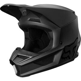 Велошлем подростковый Fox V1 Matte Youth Helmet, Black 2020, 25477-255, Вариант УТ-00168346: Размер: YL 51-52cm , изображение  - НаВелосипеде.рф