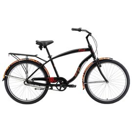 Городской велосипед Welt King Al 3 26" 2019 , Вариант УТ-00162614: Рама: one size (Рост: 167-178), Цвет: черно-оранжевый, изображение  - НаВелосипеде.рф