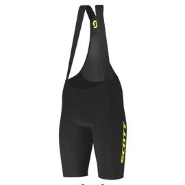 Велошорты SCOTT RC Premium Kinetech black/sulphur yellow 2020, 275271-5024, Вариант УТ-00175413: Размер: M, изображение  - НаВелосипеде.рф