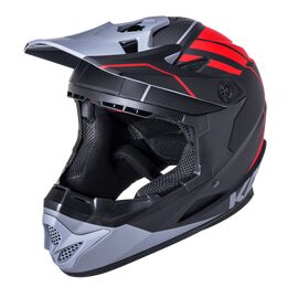 Шлем KALI Full Face DH/BMX KALI Zoka, 6 отверстий, Mat Blk/Red/Gry (черный-красный-серый), ABS, 02-10620125, Вариант УТ-00188860: Размер: S (Обхват головы: 54-56 см), изображение  - НаВелосипеде.рф