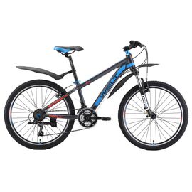 Подростковый велосипед Welt Peak 24" 2019, Вариант УТ-00161082: Возраст: 8-13 лет (рост 135-150 см), Цвет: матовый серо-сине-оранжевый , изображение  - НаВелосипеде.рф