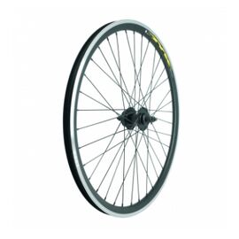 Колесо велосипедное TBS, 26", переднее, обод двойной, алюминий, втулка сталь, под дисковый тормоз, Full Black, ZVO20610, изображение  - НаВелосипеде.рф