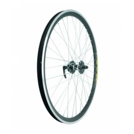 Колесо велосипедное TBS, 26", переднее, обод двойной, втулка алюминий, под дисковый тормоз, 6 отверстий, с QR, ZVO20606, изображение  - НаВелосипеде.рф